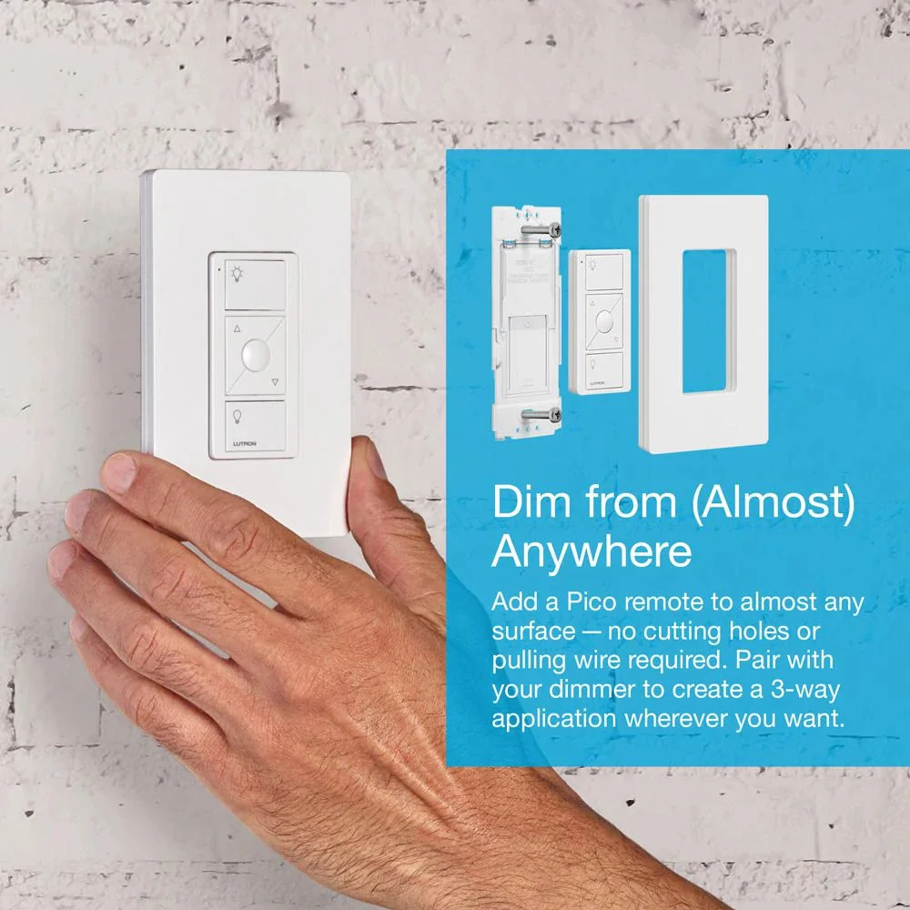 Lutron Caseta 3-Way Smart Dimmer Kit with Remote, Model P-DIM-3WAY-WH - Image 5