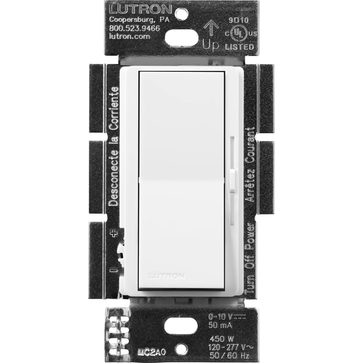 Lutron Diva 0-10 V Fluorescent/LED Fixture Dimmers, 3-way/Single Pole, Model DVSTV-WH