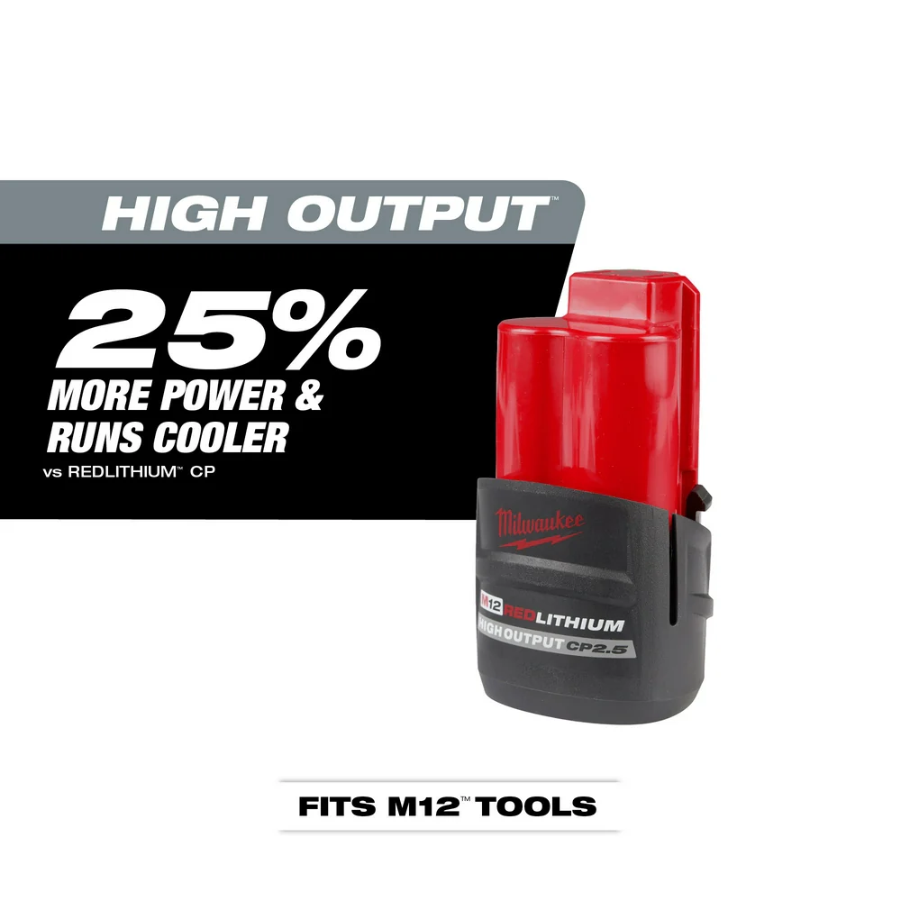 Milwaukee M12 CP2.5 Battery Pack - Image 2