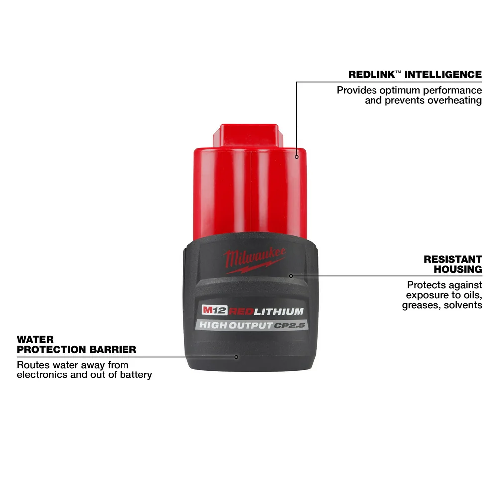 Milwaukee M12 CP2.5 Battery Pack - Image 3