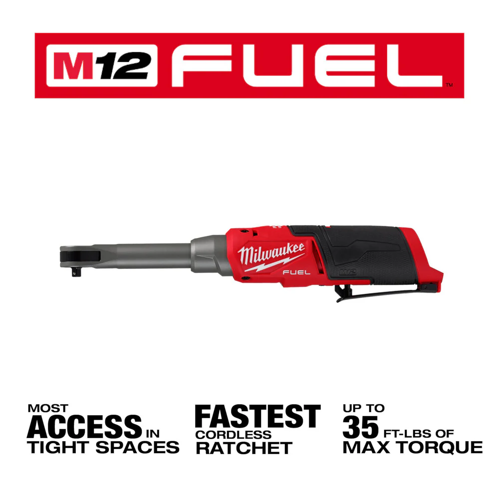 Milwaukee M12 Ext Reach High Speed Ratchet - Image 2