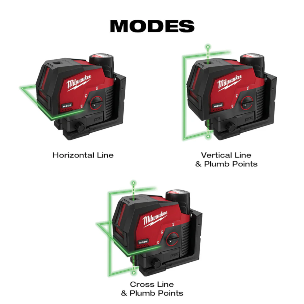 Milwaukee M12™ Green Cross Line & Plumb Points Laser Kit - Image 9