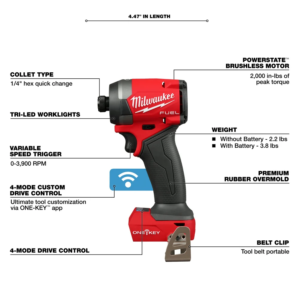 Milwaukee M18 FUEL 2 Tool One-Key Combo Kit - Image 4