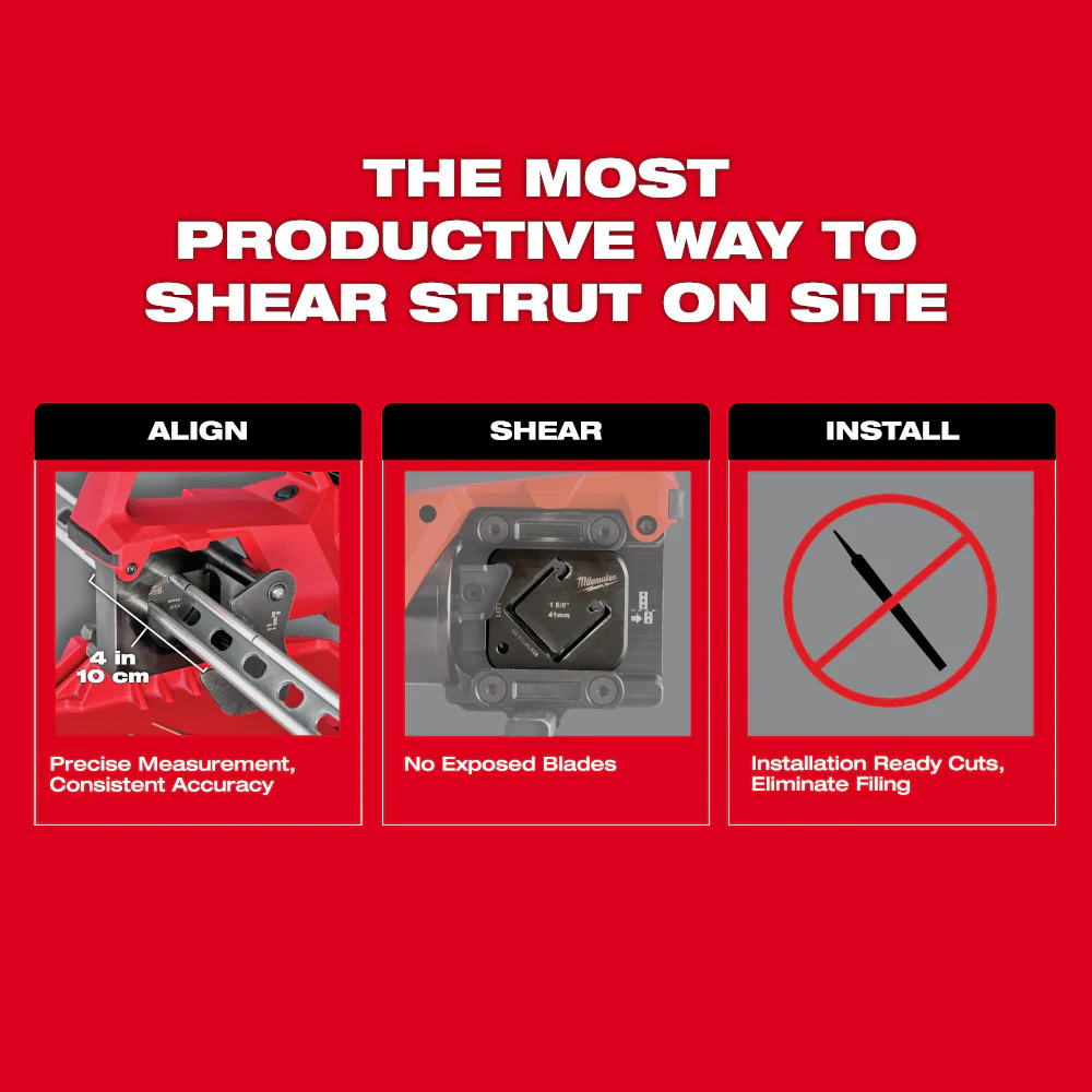 Milwaukee M18 Single Channel Strut Shear Kit - Image 4