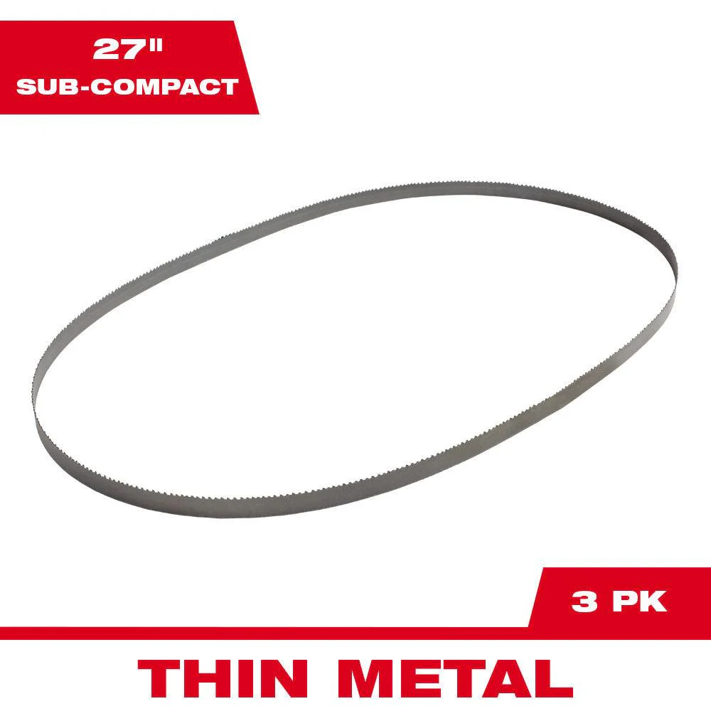 Milwaukee 18 TPI Compact Portable Band Saw Blade (3 Pack), Model 48-39-0572 - Image 2
