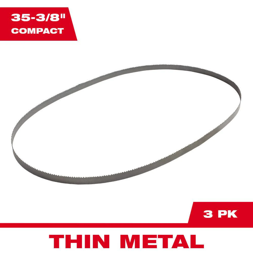 Milwaukee 24 TPI Compact Portable Band Saw Blade (3 Pack), Model 48-39-0539 - Image 2