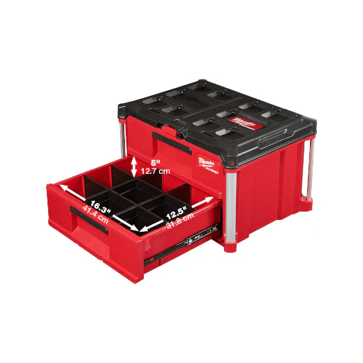 Milwaukee PACKOUT™ 2Drawer Tool Box, Model 48-22-8442* - Image 3