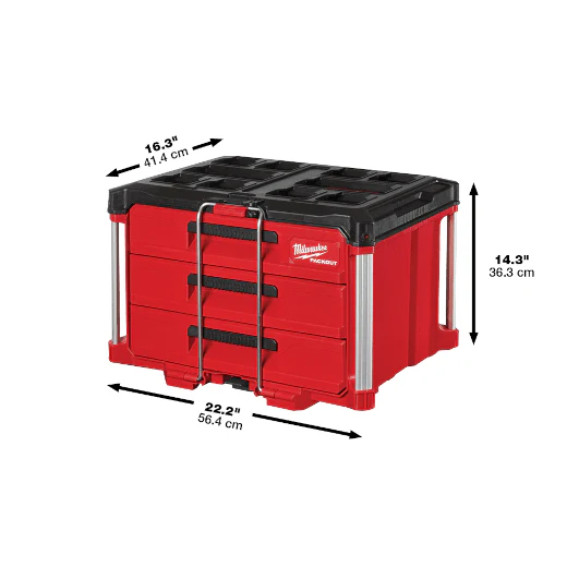 Milwaukee PACKOUT™ 3Drawer Tool Box, Model 48-22-8443* - Image 2