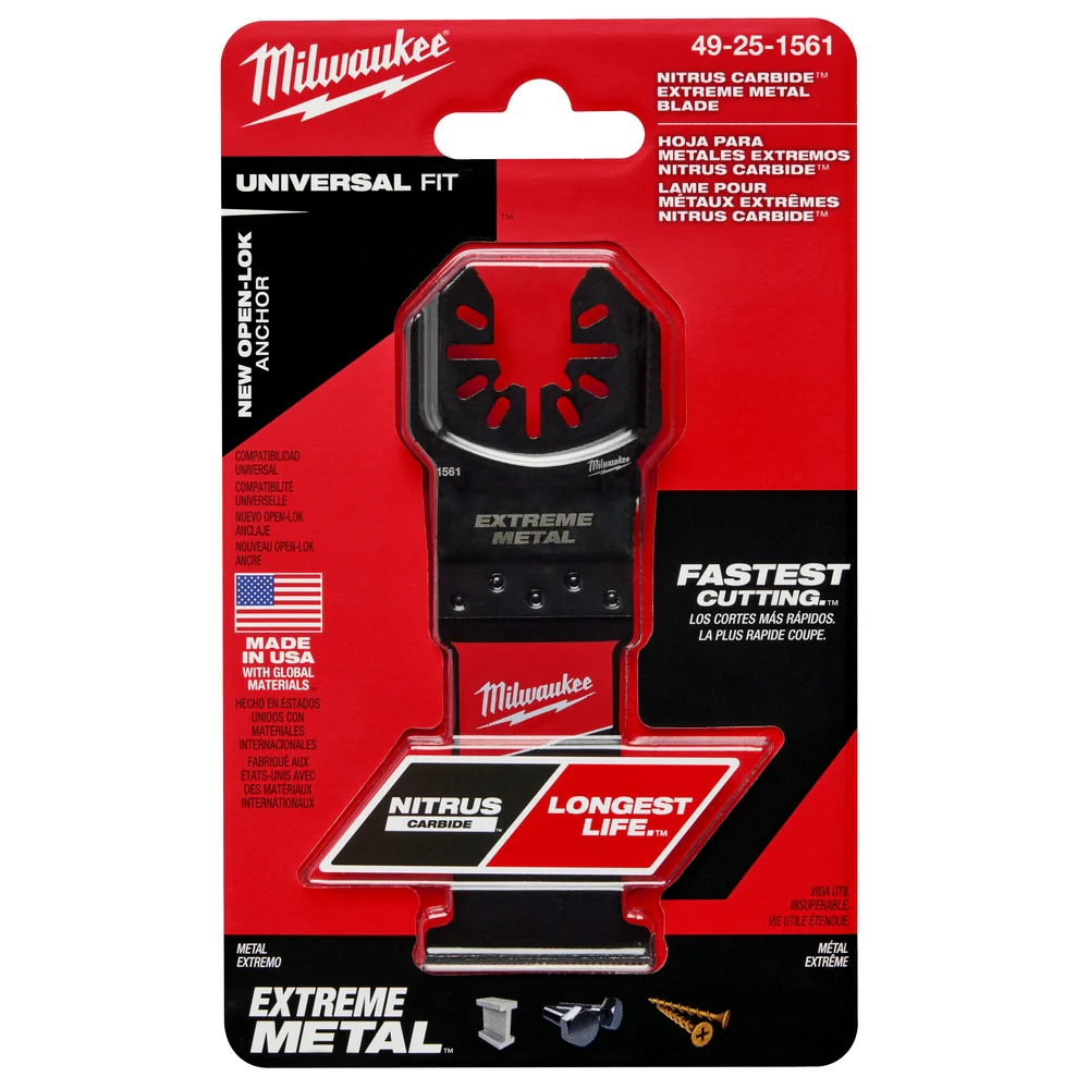 Milwaukee NITRUS™ Carbide Extreme Metal Universal Fit OPEN-LOK™ Multi-Tool Blade (1 PK) - Image 11