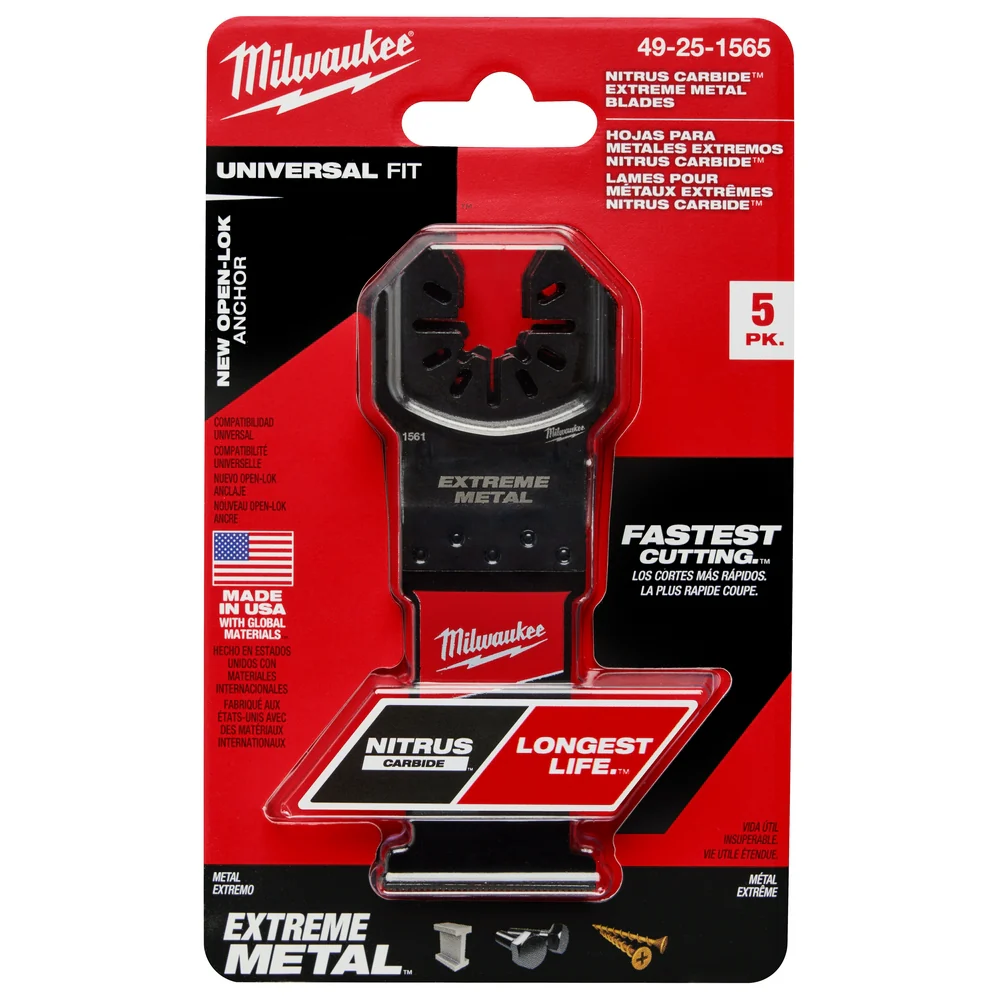 Milwaukee NITRUS™ Carbide Extreme Metal Universal Fit OPEN-LOK™ Multi-Tool Blade (5 PK) - Image 11