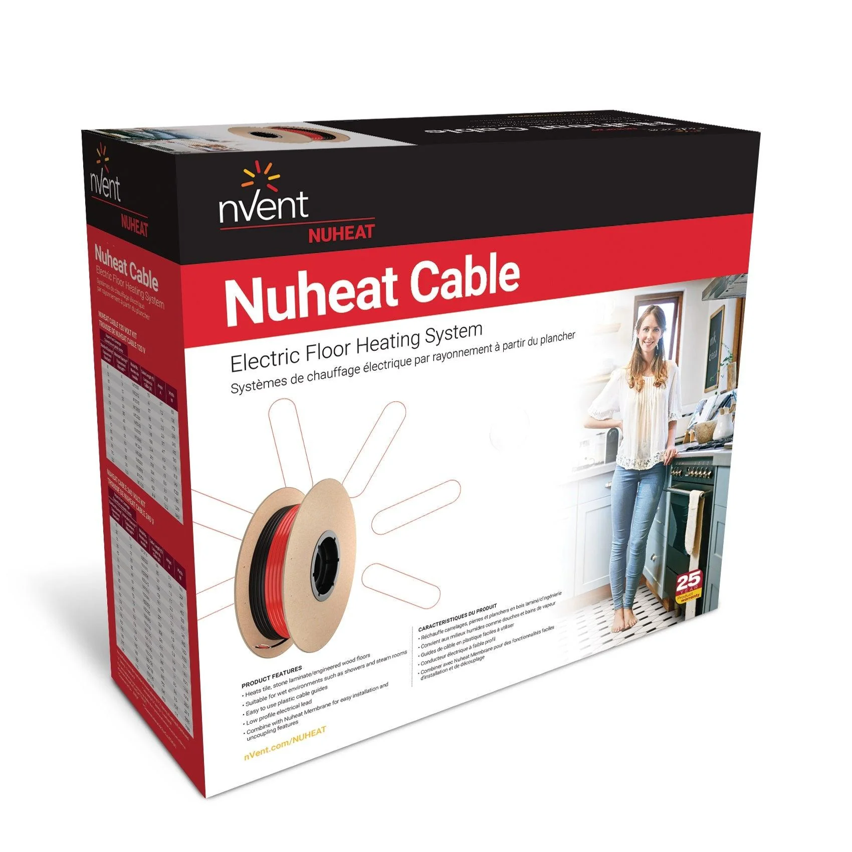 nVent Nuheat Cable Kits, 120V, 120 sq. ft, Model N1C120*