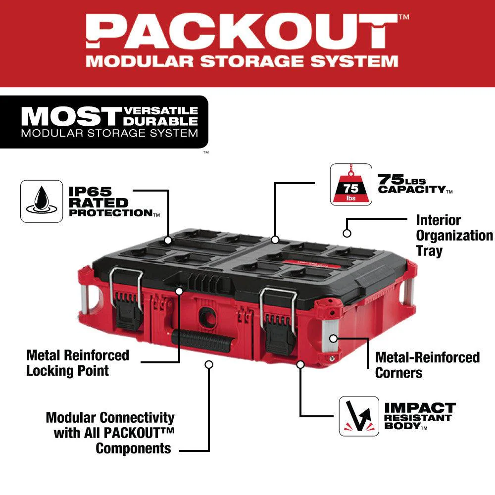 Milwaukee PACKOUT™ Tool Box, Model 48-22-8424* - Image 2