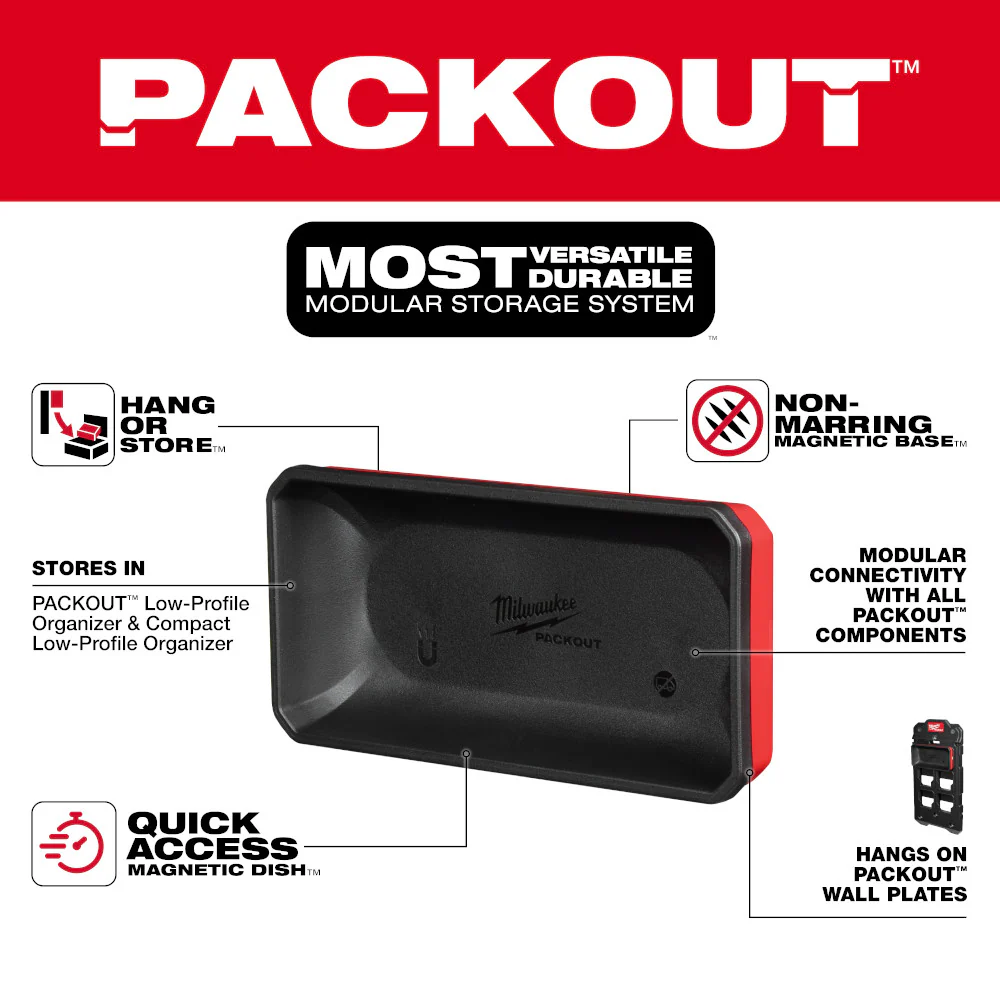 Milwaukee PACKOUT™ Large Magnetic Bin - Image 2
