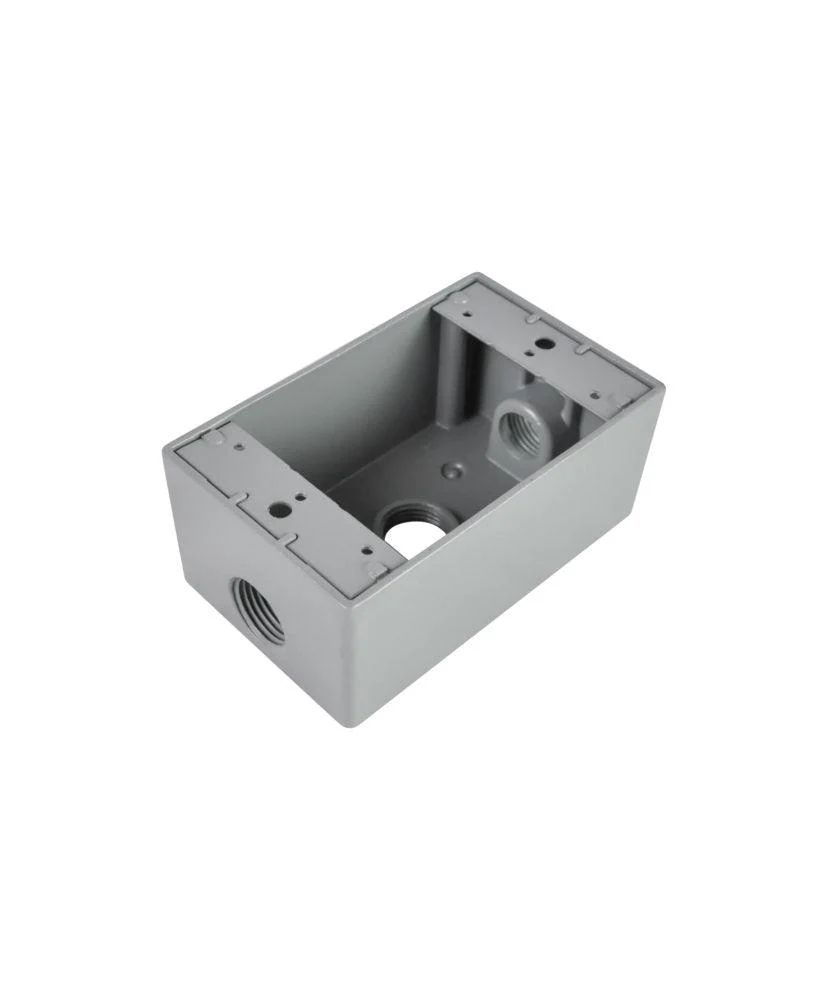 RAB Design Lighting 1 Gang Aluminum Box with 3 x 3/4" Knockouts, Model 095781