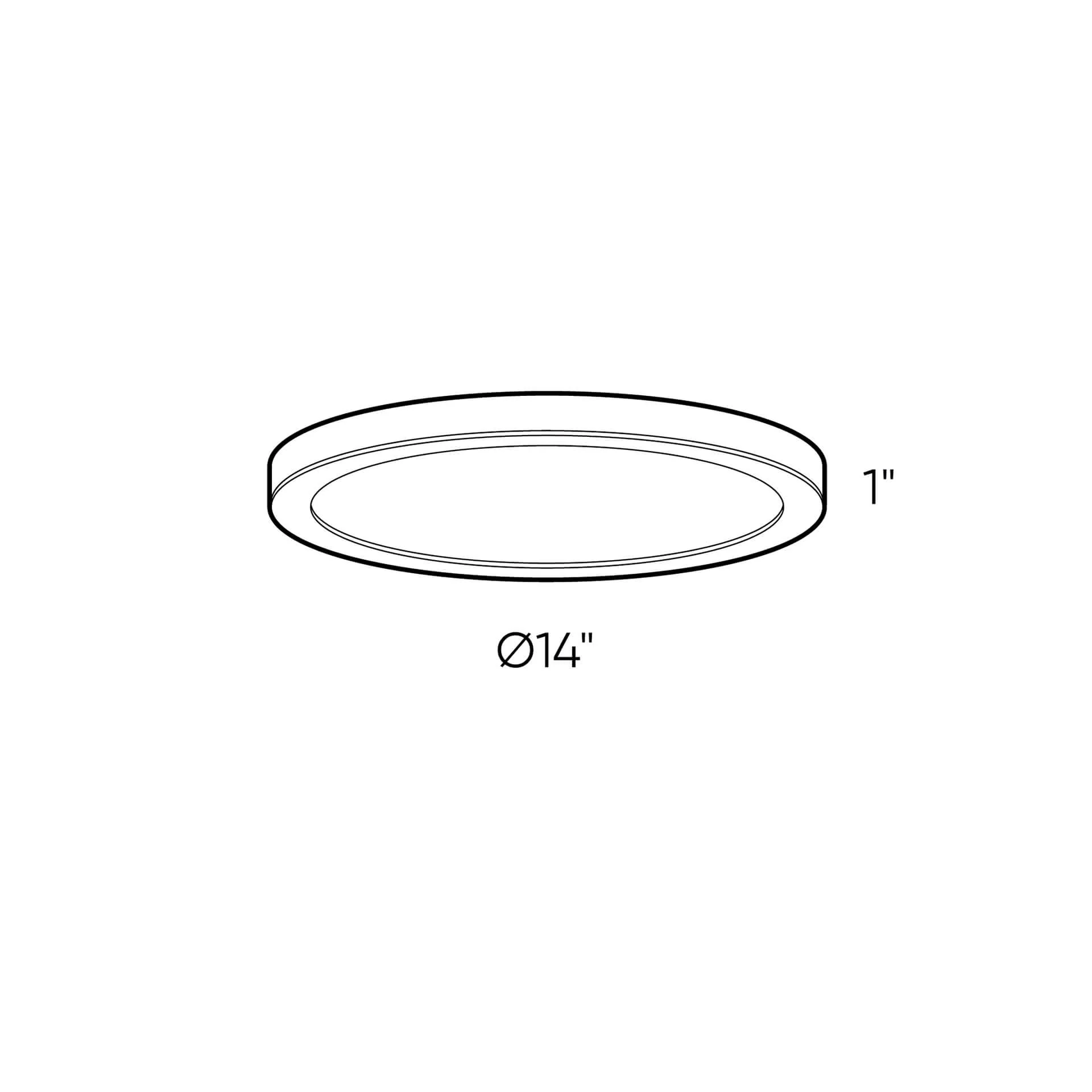 DALS Lighting Satin Nickel 14 Inch Round Indoor/Outdoor LED Flush Mount, Model CFLEDR14-CC-SN* - Image 2