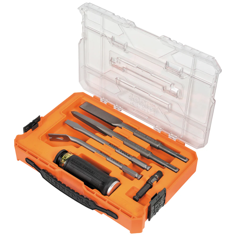 Klein Tools SDS Chisel Bit Set with Handle 6-Piece