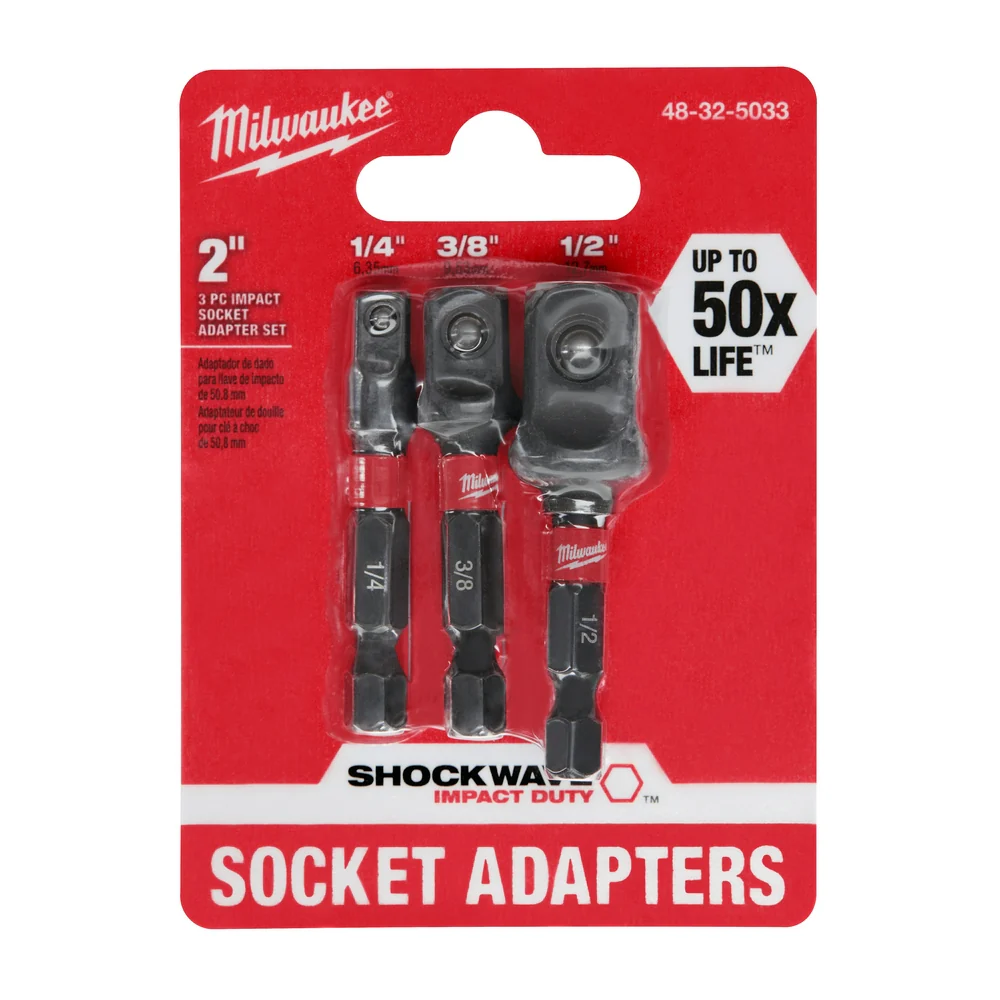Milwaukee SHOCKWAVE™ Impact Duty Hex Shank Socket Adapter Set - Image 5