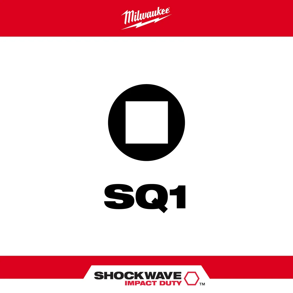 Milwaukee SHOCKWAVE™ 1" Impact Duty Square Recess #1 Insert Bits (2 PK) - Image 2