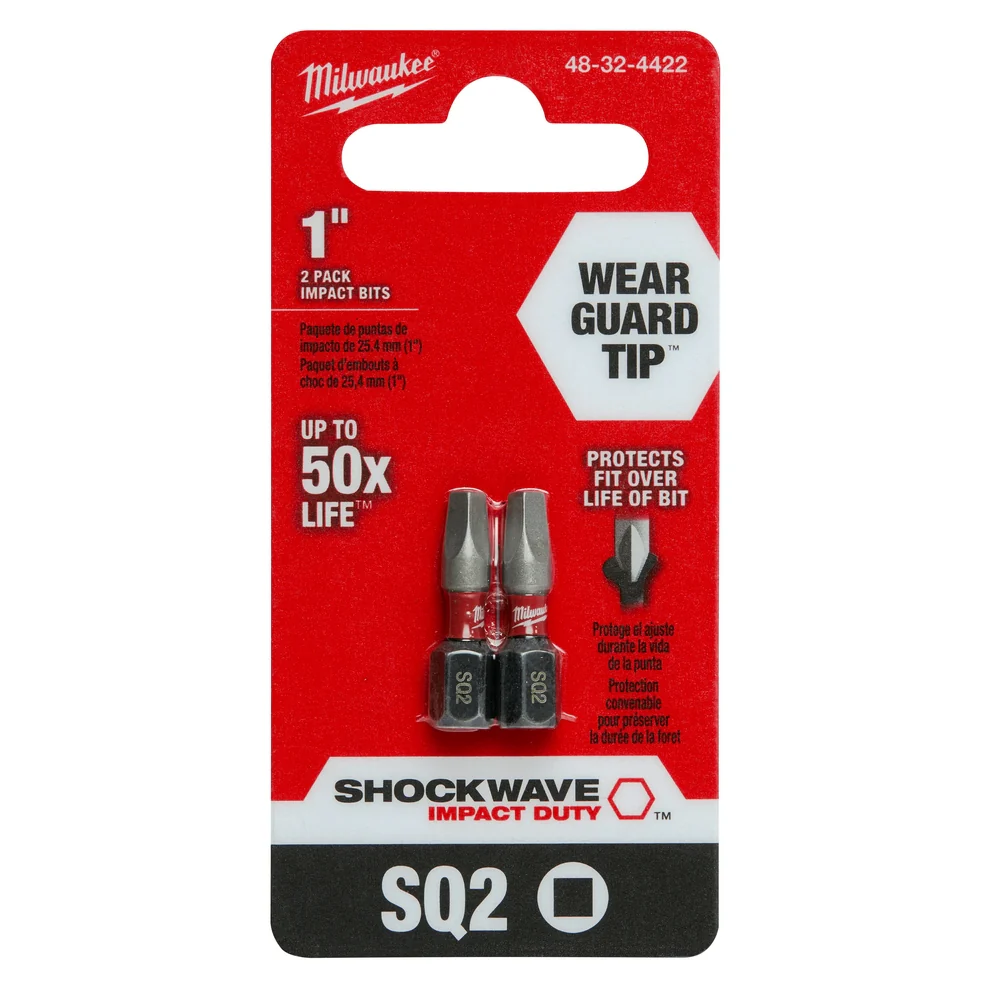 Milwaukee SHOCKWAVE™ Square Recess #2 Insert Bit 10PK - Image 24