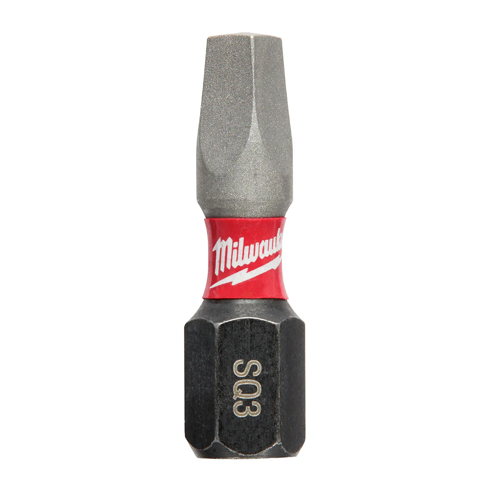 Milwaukee SHOCKWAVE™ 1" Impact Duty Square Recess #3 Insert Bits (2 PK) - Image 2
