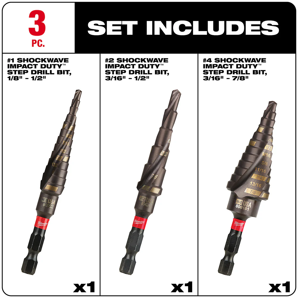 Milwaukee SHOCKWAVE™ Impact Duty 3PC KIT (#1, #2, #4) - Image 4