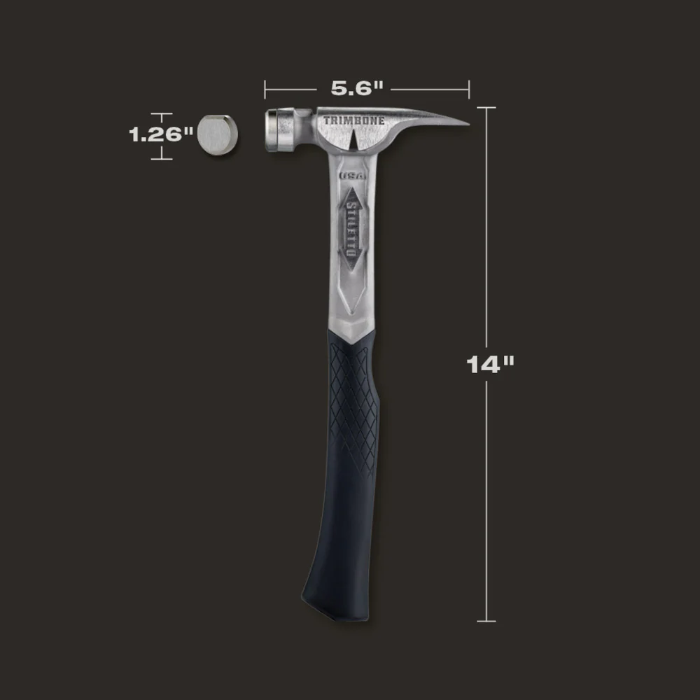 Milwaukee STILETTO® TRIMBONE™ 10oz Titanium Finish Hammer - Image 3