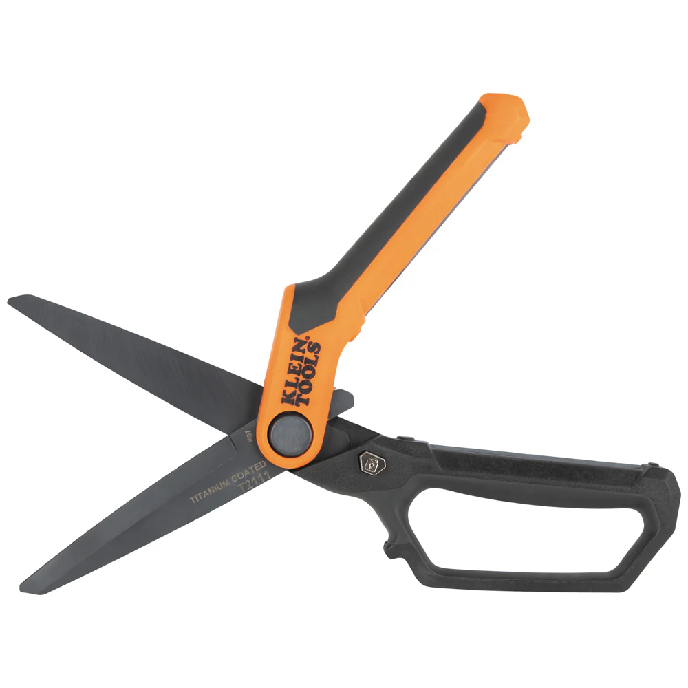 Klein Tools Titanium-Coated High-Leverage Professional Shears, 10-Inch