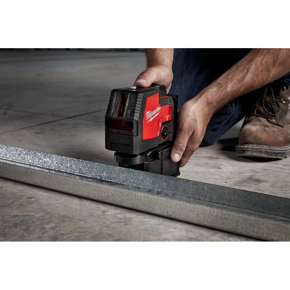 Milwaukee USB Rechargeable Green Cross Line & Plumb Points Laser - Image 6